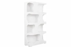 Abstraktes Regal ART AMBIENTE 180cm weiß Beton strukturiert Standregal
