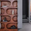 Abstraktes Regal ART AMBIENTE 180cm kupfer Beton Edelrost-Look Standregal