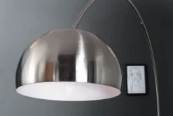Ausziehbare Bogenlampe LOUNGE DEAL 170-210cm chrom gebürstet Marmorfuß Stehlampe