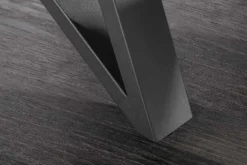 Ausziehbarer Esstisch ATLAS 160-200cm graphit grau Keramik schwarz Metall