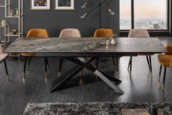 Ausziehbarer Esstisch EUPHORIA 180-220-260cm taupe anthrazit Keramik made in Italy
