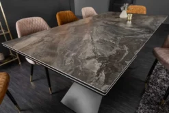 Ausziehbarer Esstisch EUPHORIA 180-220-260cm taupe anthrazit Keramik made in Italy