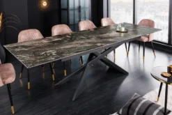 Ausziehbarer Esstisch EUPHORIA 180-220-260cm taupe Keramik made in Italy