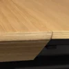 Ausziehbarer Esstisch GIANT 200-320cm natur Eiche schwarz Metall