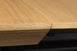 Ausziehbarer Esstisch GIANT 200-320cm natur Eiche schwarz Metall