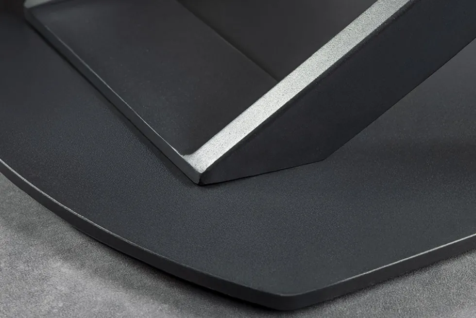 Ausziehbarer Esstisch INCEPTION 130-190cm anthrazit oval Keramik schwarz Metall