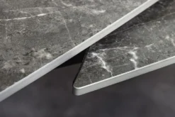 Ausziehbarer Esstisch INCEPTION 130-190cm anthrazit oval Keramik schwarz Metall