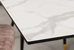 Ausziehbarer Esstisch MARVELOUS 180-220-260cm weiß Marmor Keramik made in Italy