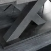 Ausziehbarer Esstisch MONTREAL 180-280cm grau graphit Keramik-Design X-Gestell