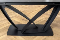 Ausziehbarer Esstisch PAPILLON 180-260cm graphit Keramik Marmor schwarz Metall