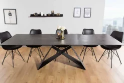Ausziehbarer Esstisch PROMETHEUS 180-220-260cm Lava Keramik made in Italy