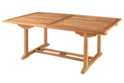 Ausziehbarer Gartentisch EMPIRE TEAK 170-230cm natur Teakholz massiv wetterfest