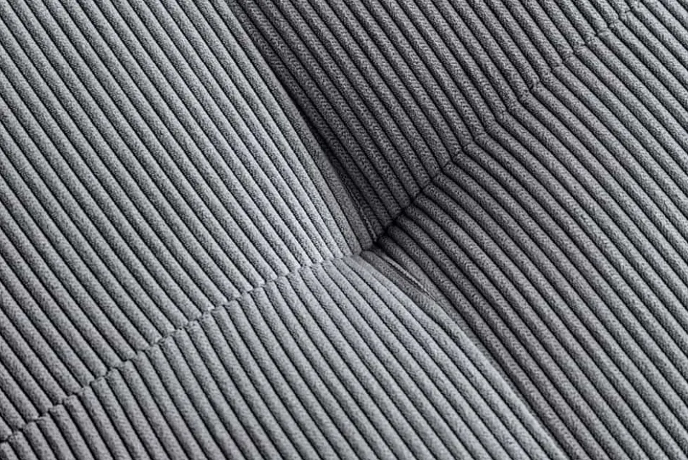 Ausziehbares Schlafsofa SMART 180cm grau Cord 2-Sitzer Couch mit Nosagfederung