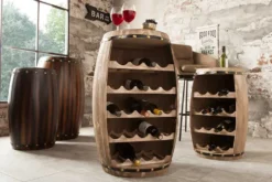 Authentisches Weinregal BODEGA 80cm natur Pinie Weinfass Shabby Chic