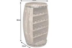 Authentisches Weinregal BODEGA 80cm natur Pinie Weinfass Shabby Chic