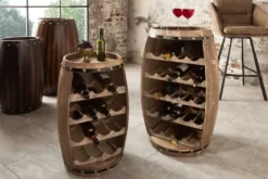 Authentisches Weinregal BODEGA 80cm natur Pinie Weinfass Shabby Chic