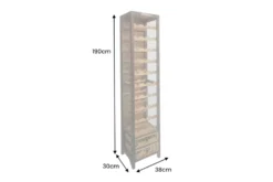 Authentisches Weinregal BODEGA 190cm natur Pinienholz Flaschenregal Schubladen