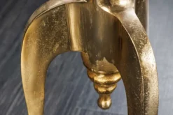 Barock Beistelltisch SAVOY 55cm gold Metall Dreibein rund Vintage
