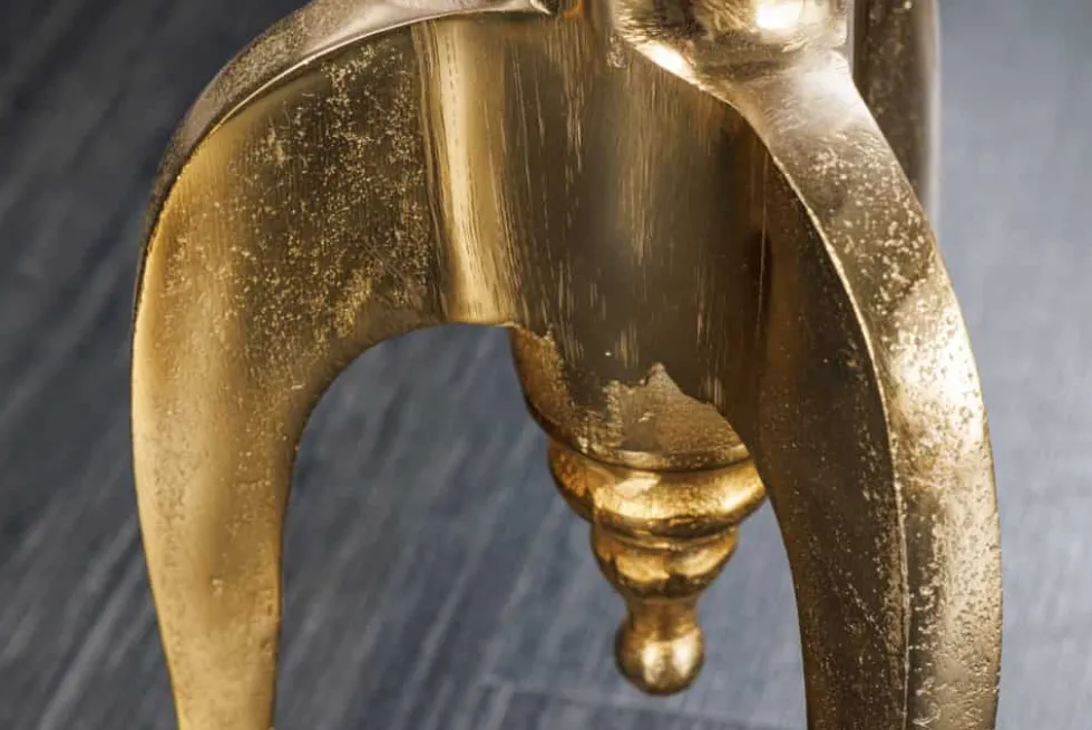 Barock Beistelltisch SAVOY 55cm gold Metall Dreibein rund Vintage