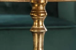 Barock Beistelltisch SAVOY 55cm gold Metall Dreibein rund Vintage