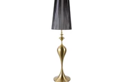 Barock Stehlampe LUCIE 160cm schwarz gold gebürstet Stehleuchte