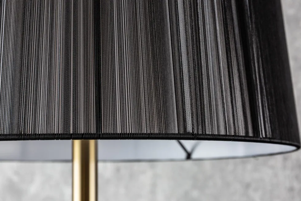 Barock Stehlampe LUCIE 160cm schwarz gold gebürstet Stehleuchte