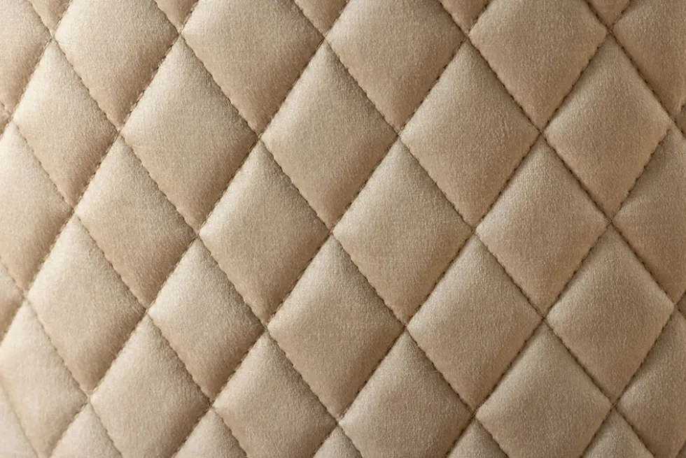 Barock Stuhl CASTLE DELUXE beige Samt gold Edelstahl mit Löwenkopf Ziernieten
