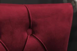 Barock Stuhl CASTLE DELUXE rot Samt Löwenkopf Chesterfield Design Esszimmerstuhl Nieten