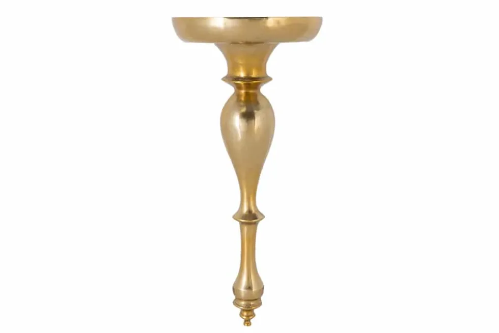 Barock Wandkonsole SCALA 80cm gold Metall Wandregal handmade Wanddekoration