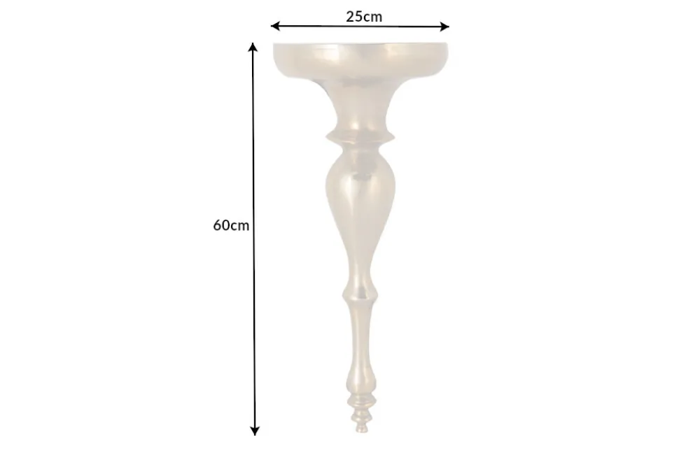 Barock Wandkonsole SCALA 60cm gold Metall Wandregal handmade Wanddekoration