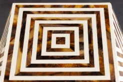 Beistelltisch HARMONY NATURE 60cm braun weiß Mosaik Kunsthandwerk
