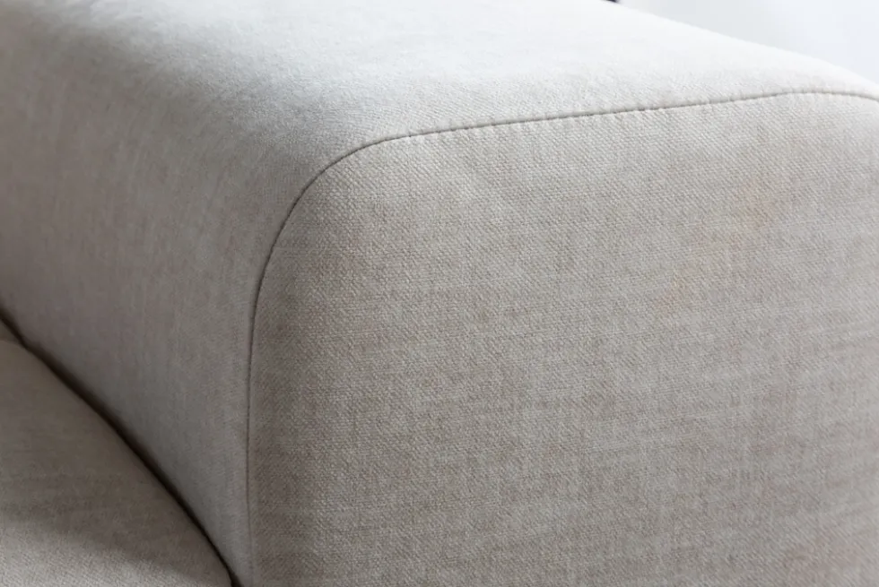 Big Sofa ELEGANCIA 285cm champagner beige Vogue Velours Samt inkl. Kissen Federkern