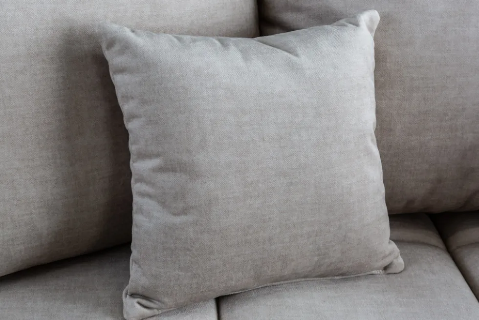 Big Sofa ELEGANCIA 285cm champagner beige Vogue Velours Samt inkl. Kissen Federkern