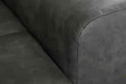 Big Sofa ELEGANCIA 285cm grau Microfaser XXL Couch inkl. Kissen Federkern