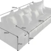 Big Sofa ELEGANCIA 285cm moosgrün Microfaser XXL Couch inkl. Kissen Federkern