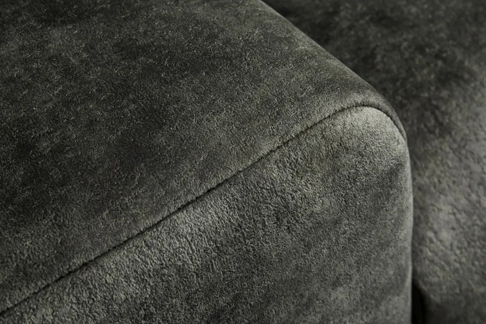 Big Sofa ELEGANCIA 285cm moosgrün Microfaser XXL Couch inkl. Kissen Federkern
