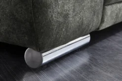 Big Sofa ELEGANCIA 285cm moosgrün Microfaser XXL Couch inkl. Kissen Federkern