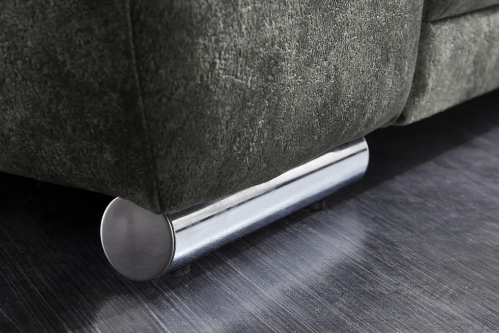 Big Sofa ELEGANCIA 285cm moosgrün Microfaser XXL Couch inkl. Kissen Federkern