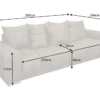 Big Sofa ELEGANCIA 285cm taupe Microfaser XXL Couch inkl. Kissen Federkern