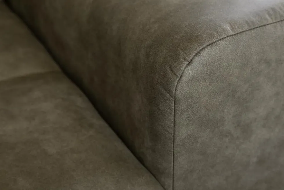 Big Sofa ELEGANCIA 285cm taupe Microfaser XXL Couch inkl. Kissen Federkern