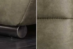 Big Sofa ELEGANCIA 285cm taupe Microfaser XXL Couch inkl. Kissen Federkern