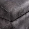 Chesterfield Bettbank EXTRAVAGANCIA 140cm grau Samt mit Stauraum