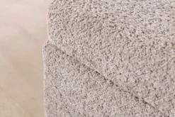 Chesterfield Bettbank EXTRAVAGANCIA 140cm champagner greige Bouclè mit Stauraum