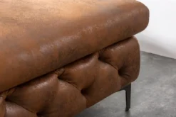 Chesterfield Ecksofa MODERN BAROCK 275cm antik braun Microfaser 3-Sitzer Federkern