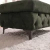 Chesterfield Sitzhocker MODERN BAROCK 95cm grün Samt Fußhocker