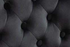 Chesterfield Stuhl CASTLE schwarz Samt Gummiholz Ziernieten