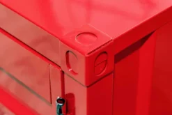 Container-Schrank GLOBETROTTER 50cm rot Metall Nachttisch Beistellschrank
