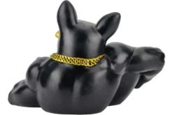 Deko-Figur BULLDOG 35cm schwarz handmade Schale mit Ablagefach
