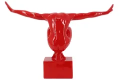Deko-Figur HIGH DIVER 50cm rot handmade Athleten-Skulptur