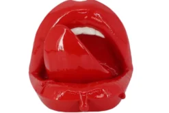 Deko-Figur LIP 25cm rot weiß Hochglanz handmade Pop-Art
